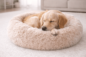 CozyPaws Plush Calming Bed